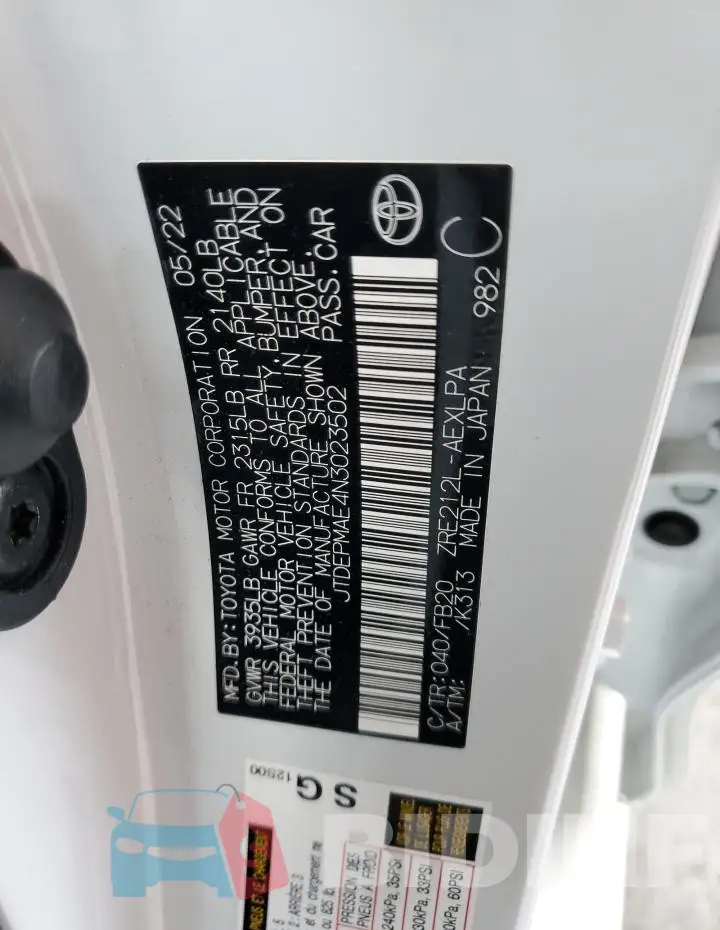 JTDEPMAE4N3023502 Photo# 12