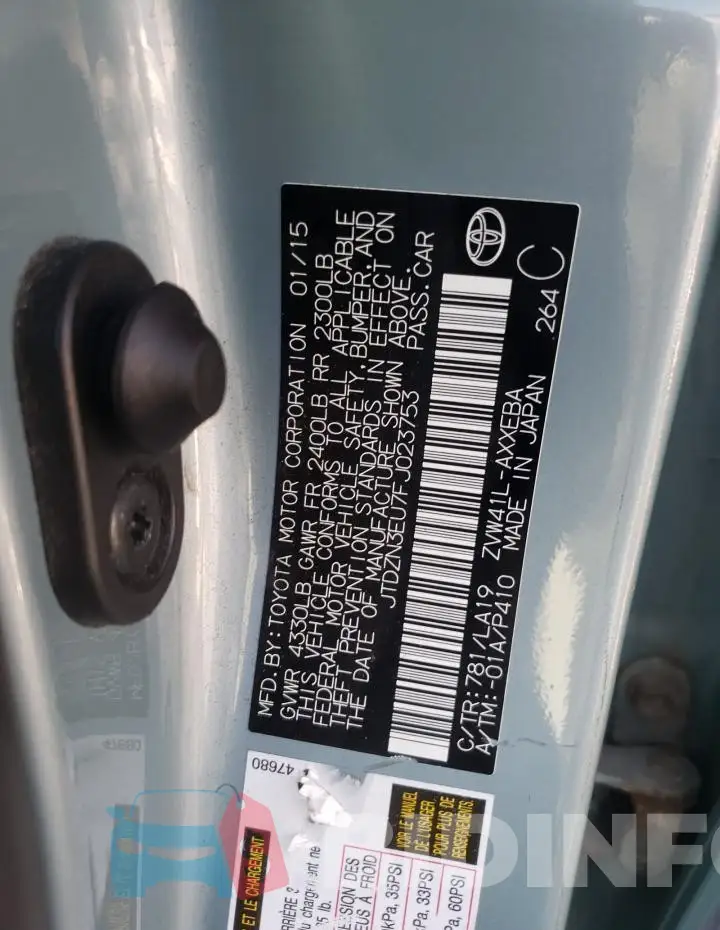 JTDZN3EU7FJ023753 Photo# 12