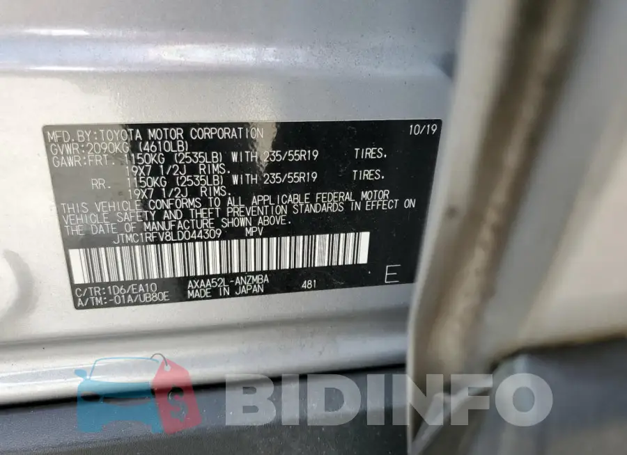 JTMC1RFV8LD044309 Photo# 13