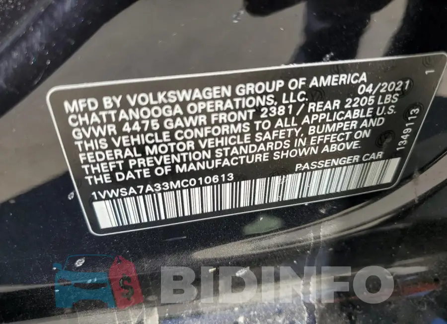 1VWSA7A33MC010613 Photo# 12