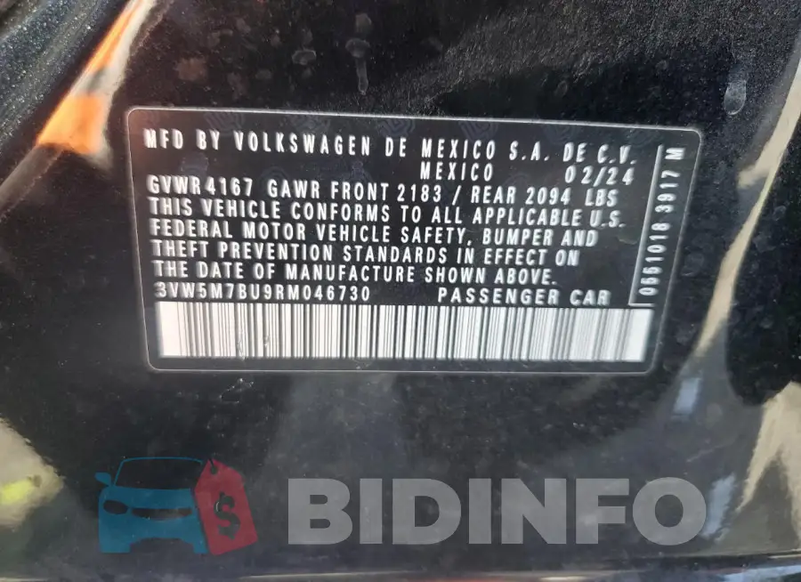 3VW5M7BU9RM046730 Photo# 12