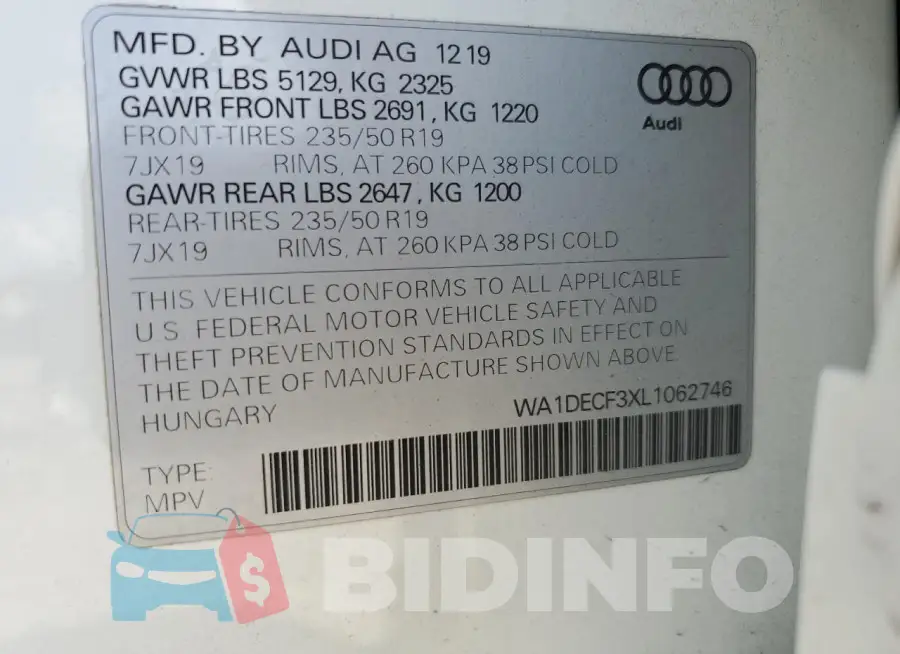 WA1DECF3XL1062746 Photo# 14