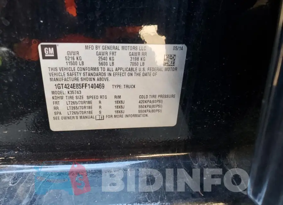 1GT424E85FF140469 Photo# 13