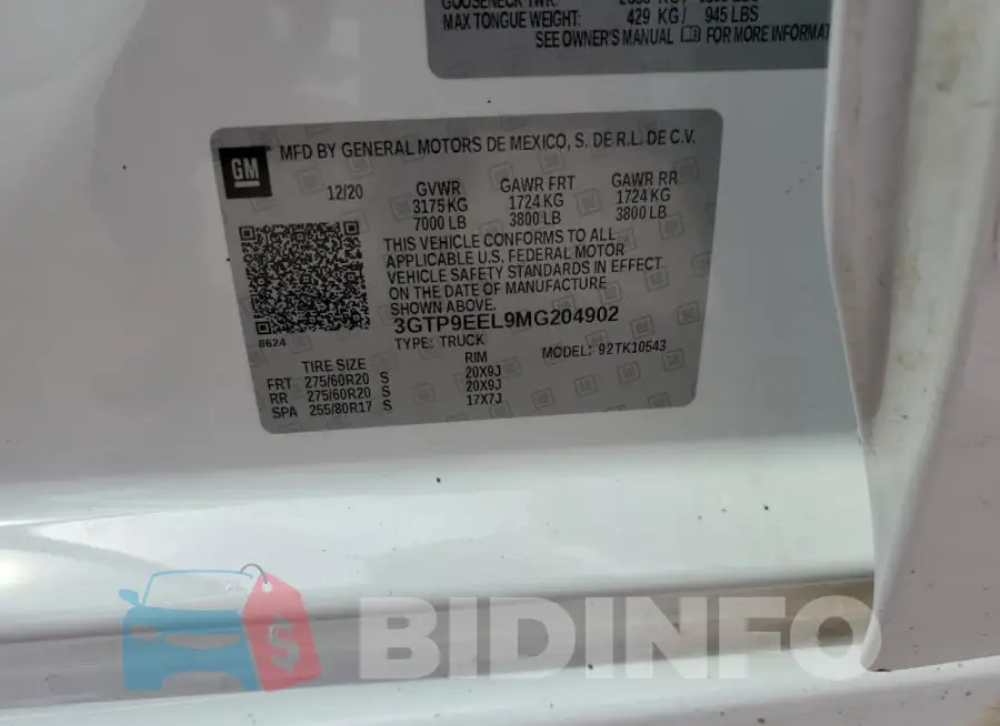 3GTP9EEL9MG204902 Photo# 13