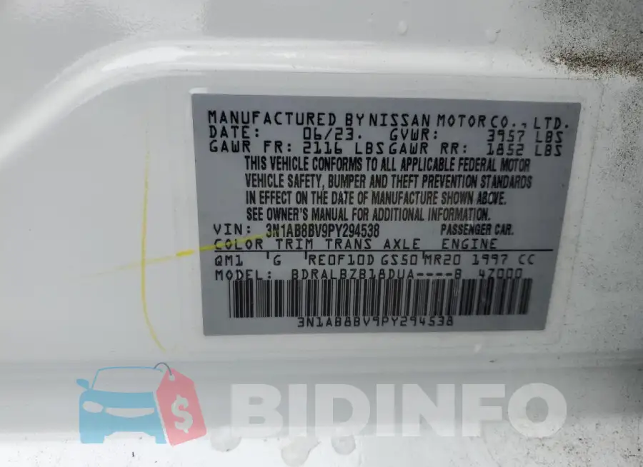 3N1AB8BV9PY294538 Photo# 12