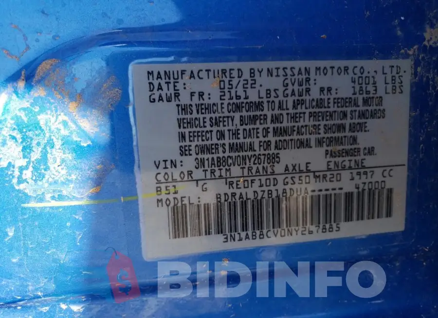 3N1AB8CV0NY267885 Photo# 12
