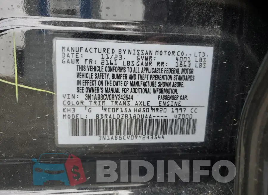 3N1AB8CV0RY243544 Photo# 12
