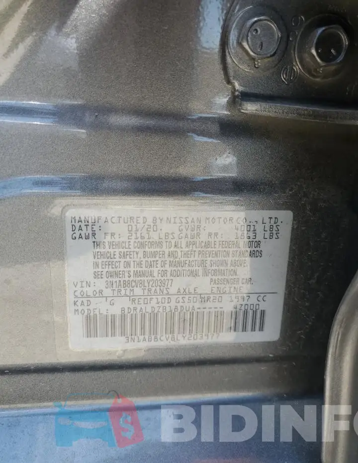 3N1AB8CV8LY203977 Photo# 12
