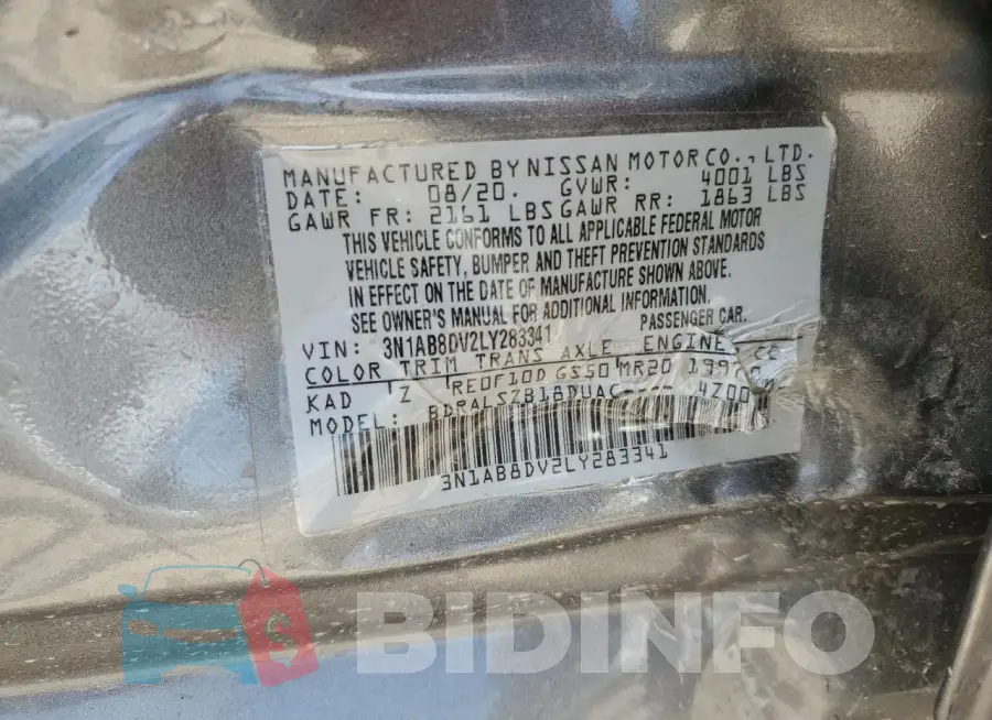 3N1AB8DV2LY283341 Photo# 12