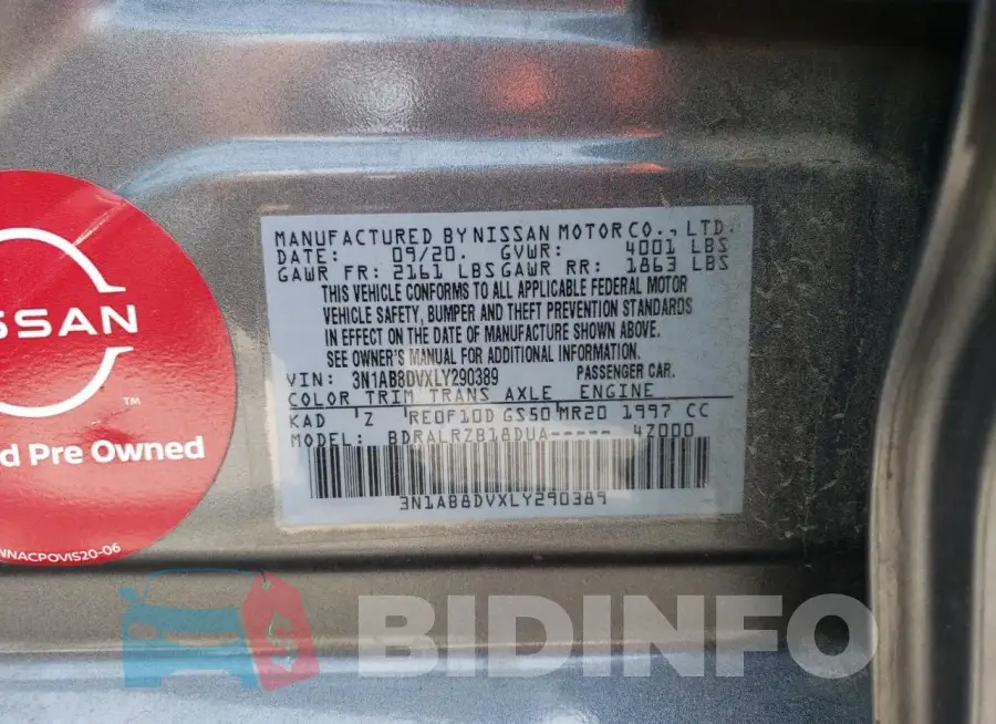 3N1AB8DVXLY290389 Photo# 12