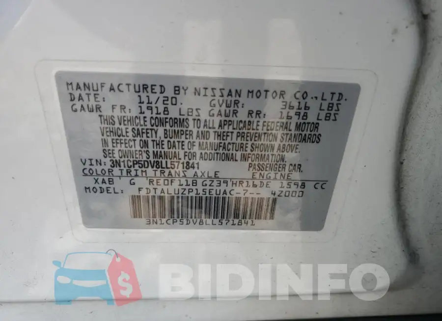3N1CP5DV8LL571841 Photo# 12