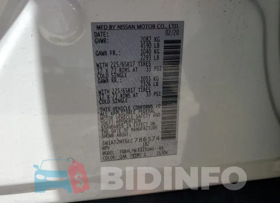 5N1AT2MT6LC786574 Photo# 13