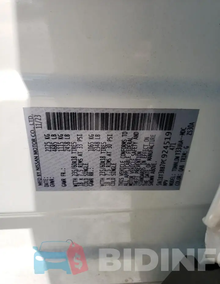 5N1BT3BB7PC924519 Photo# 14