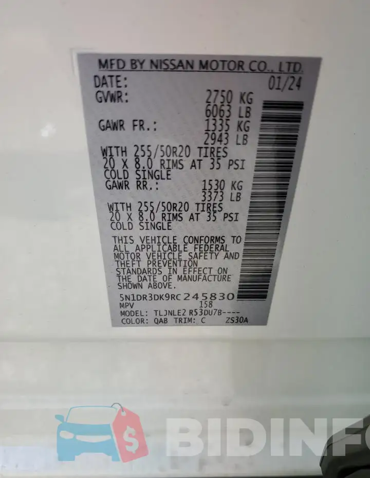 5N1DR3DK9RC245830 Photo# 14