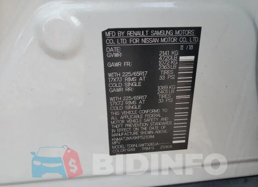 KNMAT2MV6KP521084 Photo# 13