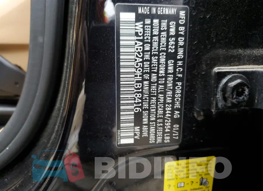 WP1AB2A59HLB18416 Photo# 13