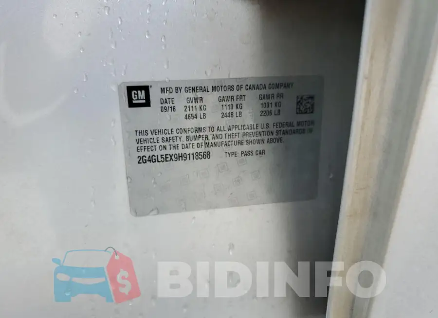 2G4GL5EX9H9118568 Photo# 12