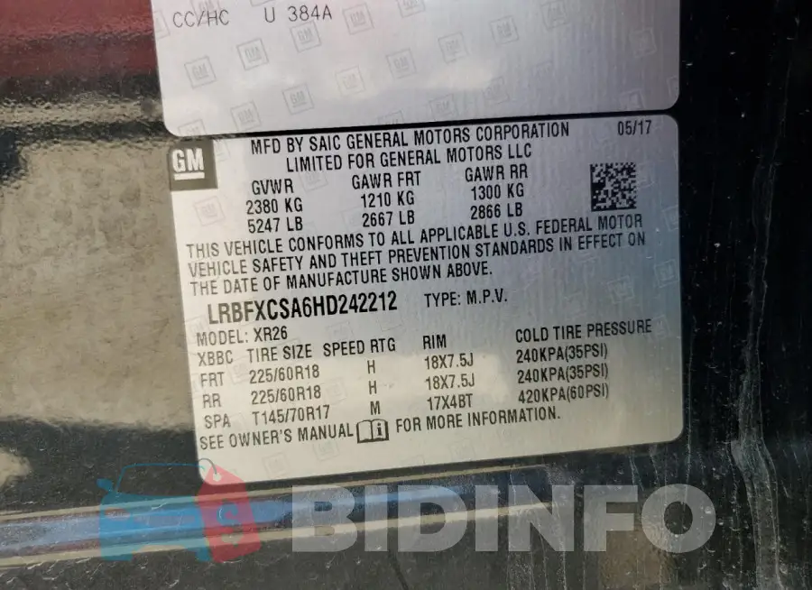 LRBFXCSA6HD242212 Photo# 13