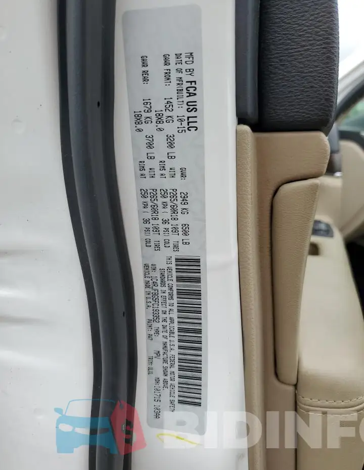 1C4RJFBG5FC193352 Photo# 14