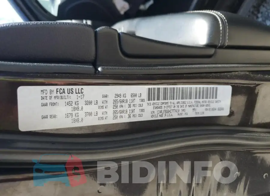 1C4RJFBG6HC777410 Photo# 13