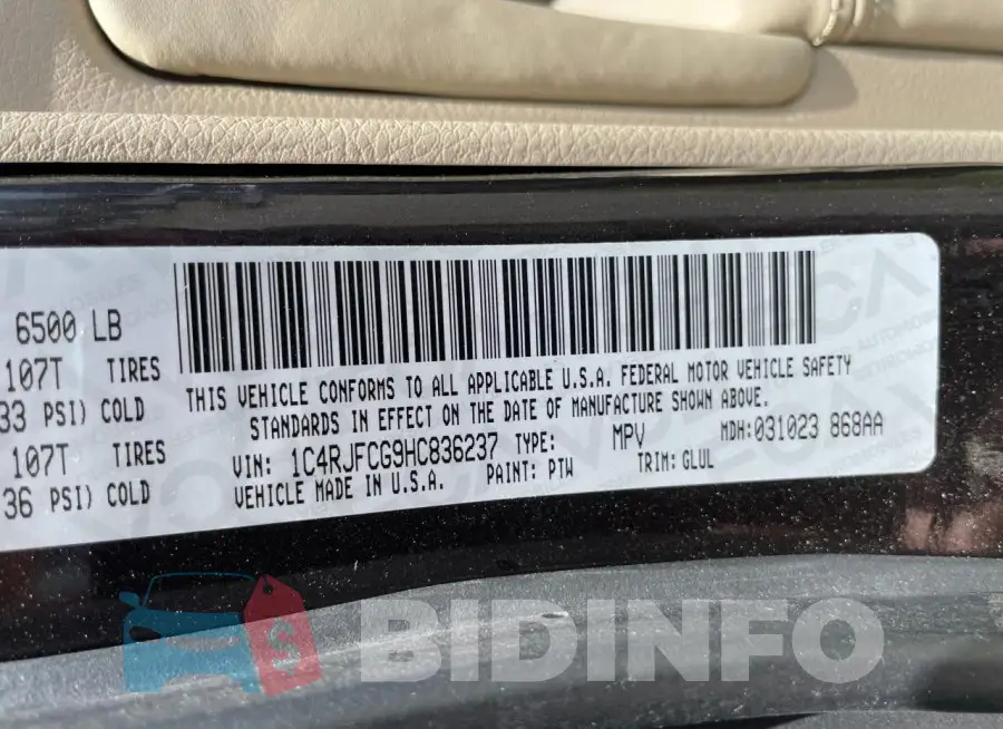 1C4RJFCG9HC836237 Photo# 10