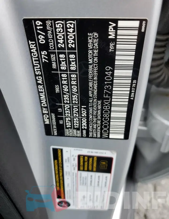 WDC0G8DBXLF731049 Photo# 12