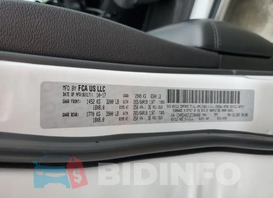 1C4RDHAG7JC100408 Photo# 13