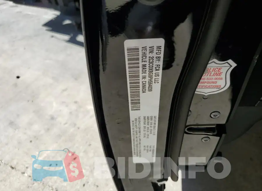 2C3CDXBG8PH564039 Photo# 13