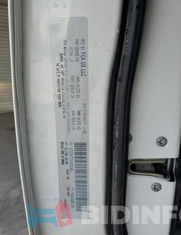 2C3CDXCT7KH584366 Photo# 12