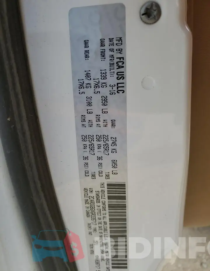2C4RDGBGXGR335717 Photo# 13