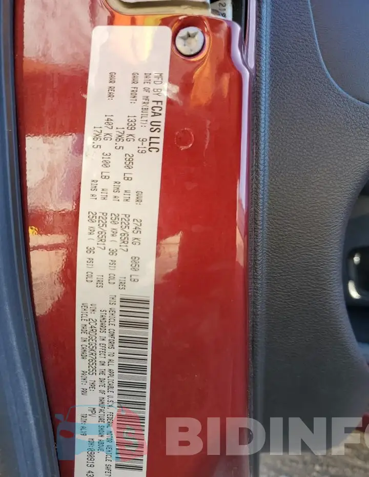 2C4RDGEG5KR765255 Photo# 13