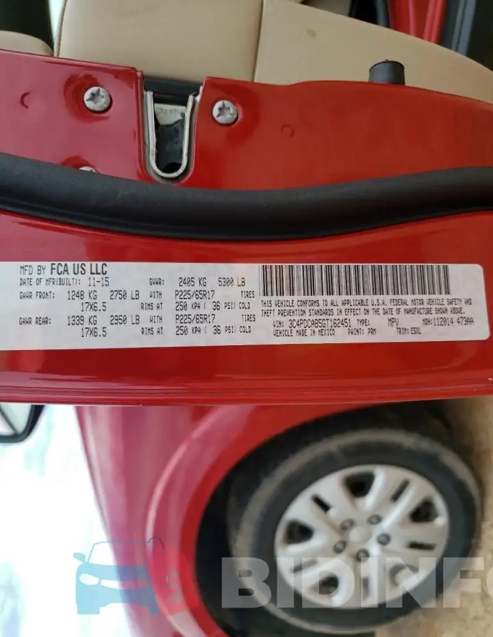 3C4PDCAB5GT162451 Photo# 13