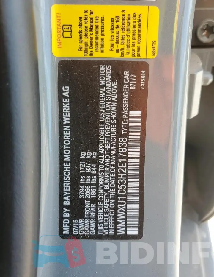 WMWXU1C53H2E17838 Photo# 13
