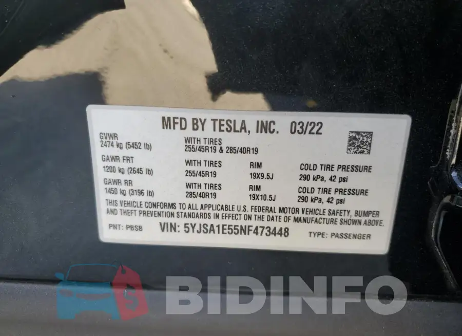 5YJSA1E55NF473448 Photo# 12