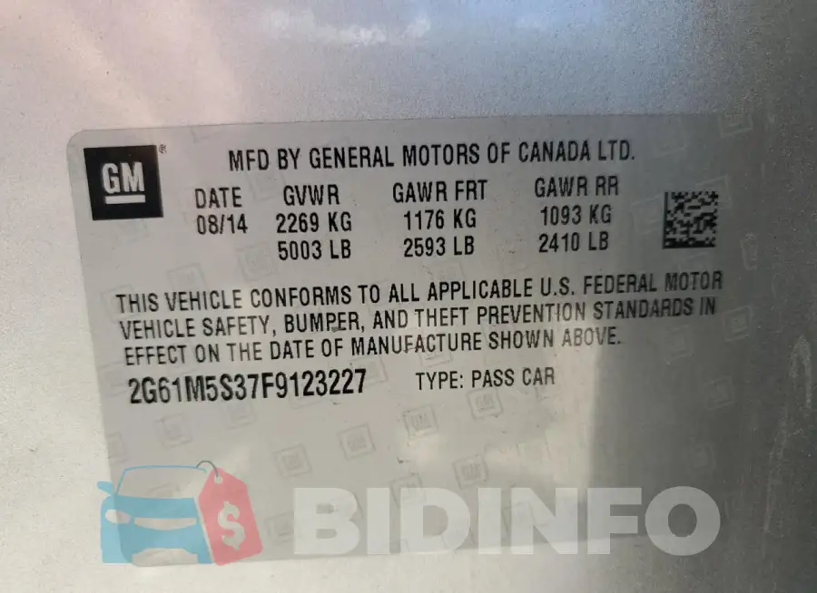 2G61M5S37F9123227 Photo# 12