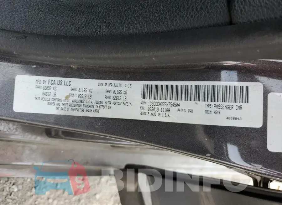1C3CCCAB7FN754504 Photo# 12