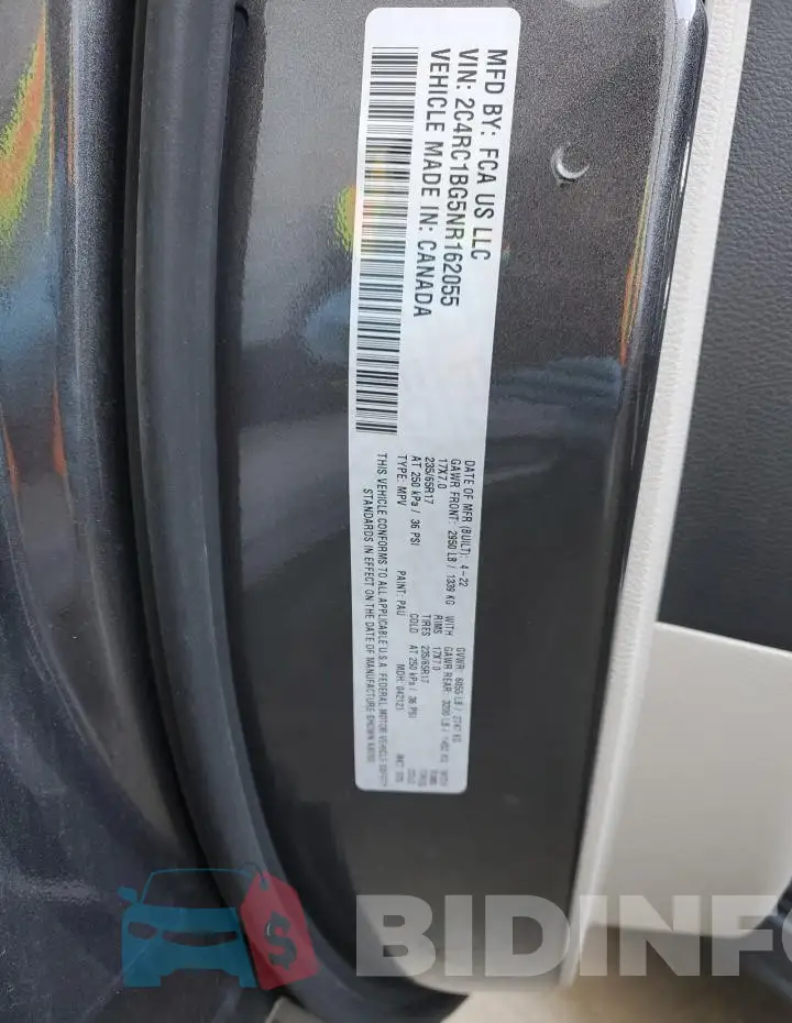 2C4RC1BG5NR162055 Photo# 14