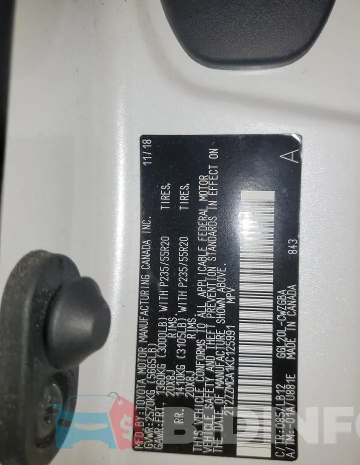 2T2ZZMCA1KC125991 Photo# 13