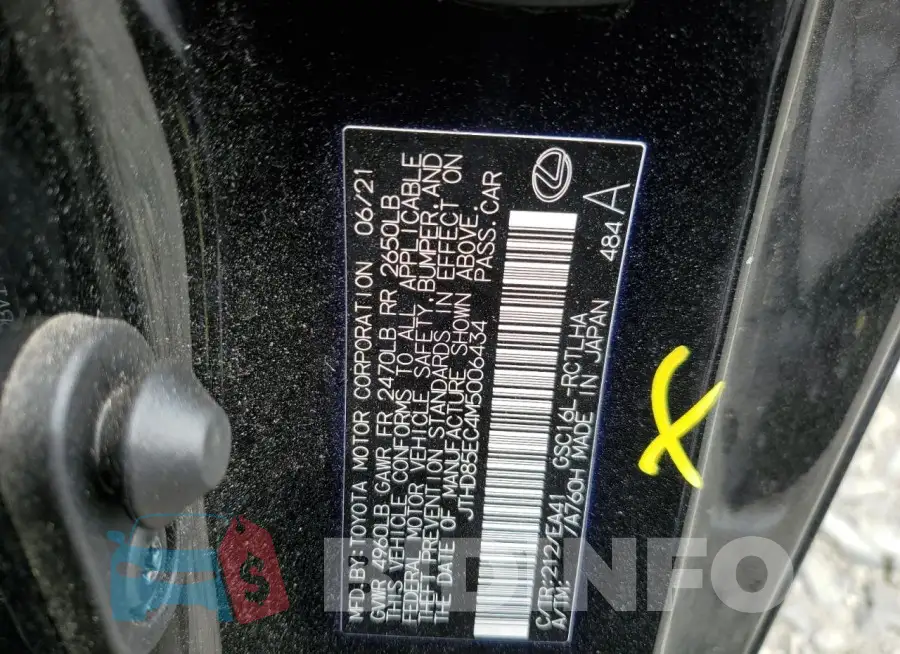 JTHD85EC4M5006434 Photo# 12