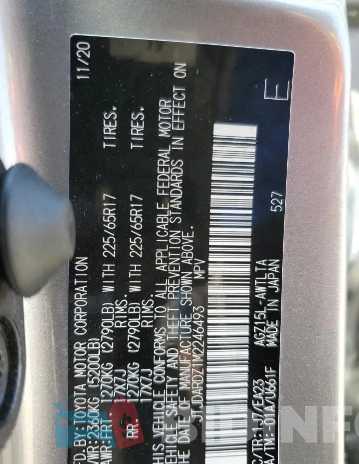 JTJDARDZ1M2246493 Photo# 12