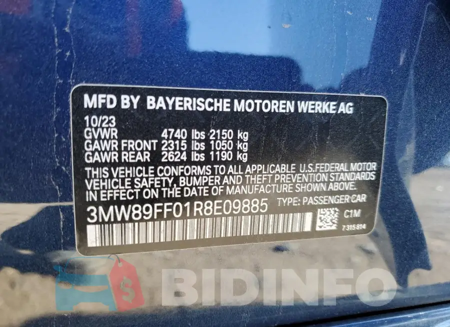 3MW89FF01R8E09885 Photo# 12