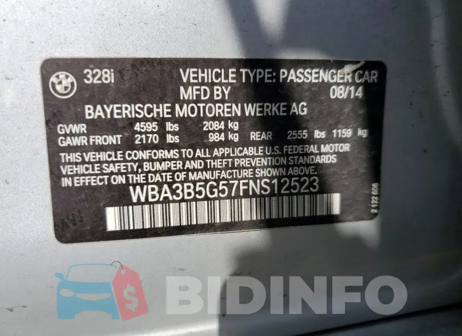 WBA3B5G57FNS12523 Photo# 12