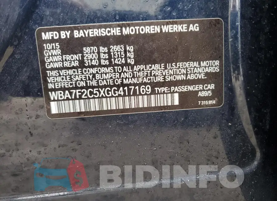 WBA7F2C5XGG417169 Photo# 12