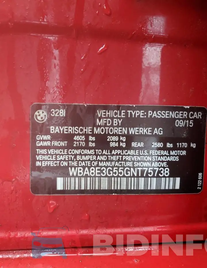 WBA8E3G55GNT75738 Photo# 12