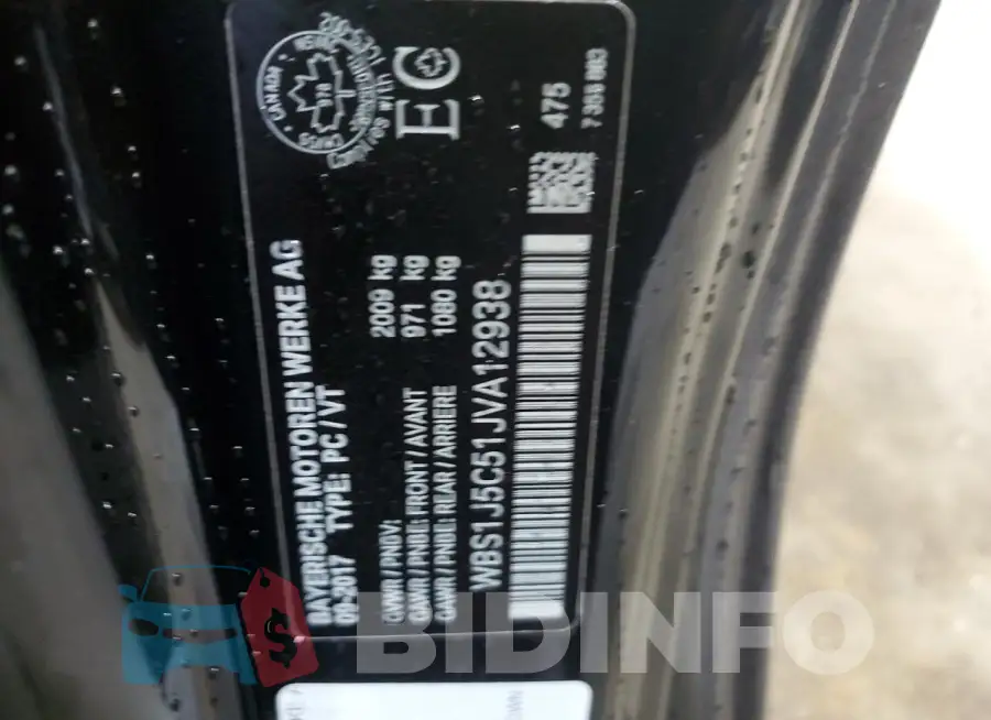 WBS1J5C51JVA12938 Photo# 12