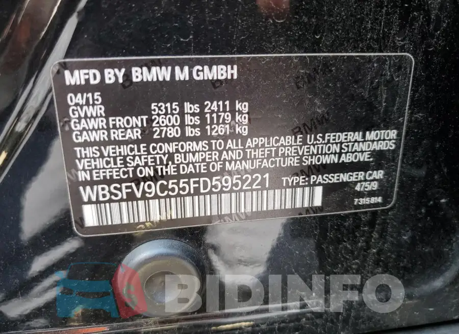 WBSFV9C55FD595221 Photo# 12