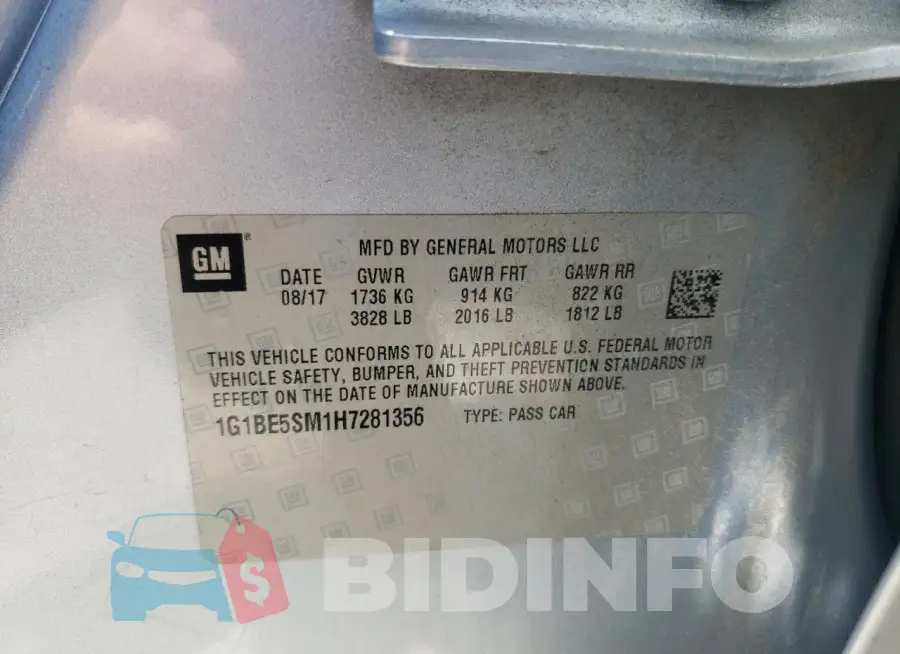 1G1BE5SM1H7281356 Photo# 12