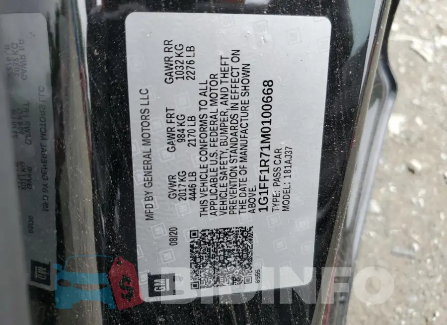 1G1FF1R71M0100668 Photo# 12