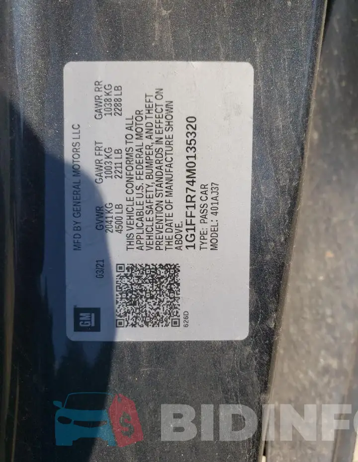 1G1FF1R74M0135320 Photo# 12