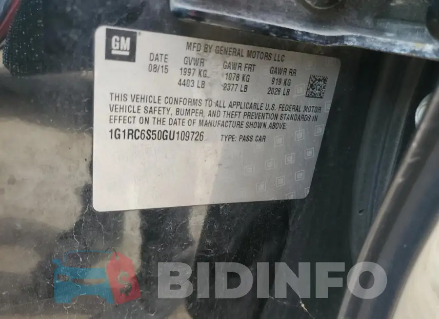 1G1RC6S50GU109726 Photo# 12